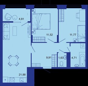 Квартира 66 м², 3-комнатная - изображение 1
