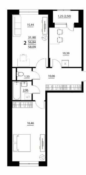 40 м², 1-комнатная квартира 4 600 000 ₽ - изображение 43
