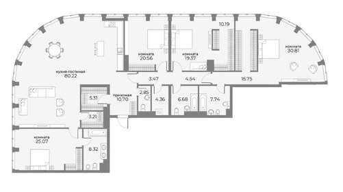 Квартира 265,7 м², 4-комнатные - изображение 2