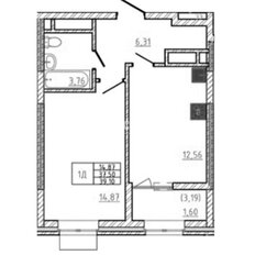 Квартира 20,2 м², студия - изображение 1