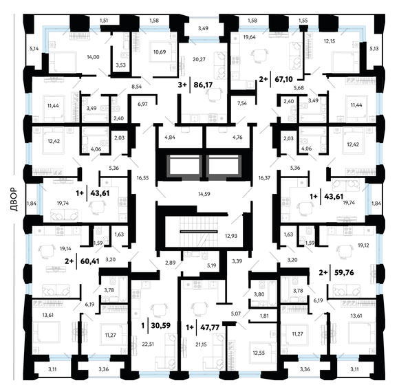 82,7 м², 3-комнатная квартира 9 602 600 ₽ - изображение 13