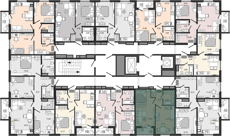 37,5 м², 1-комнатная квартира 4 536 290 ₽ - изображение 18