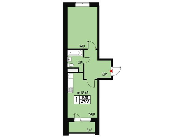 47,9 м², 3-комнатная квартира 5 900 000 ₽ - изображение 94