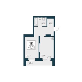 Квартира 45 м², 1-комнатная - изображение 1