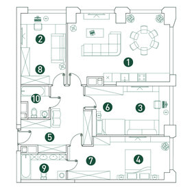 Квартира 114,4 м², 4-комнатная - изображение 2