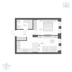 Квартира 40 м², 1-комнатная - изображение 1
