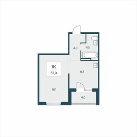 Квартира 37,9 м², 1-комнатная - изображение 1