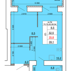 Квартира 35,8 м², студия - изображение 4