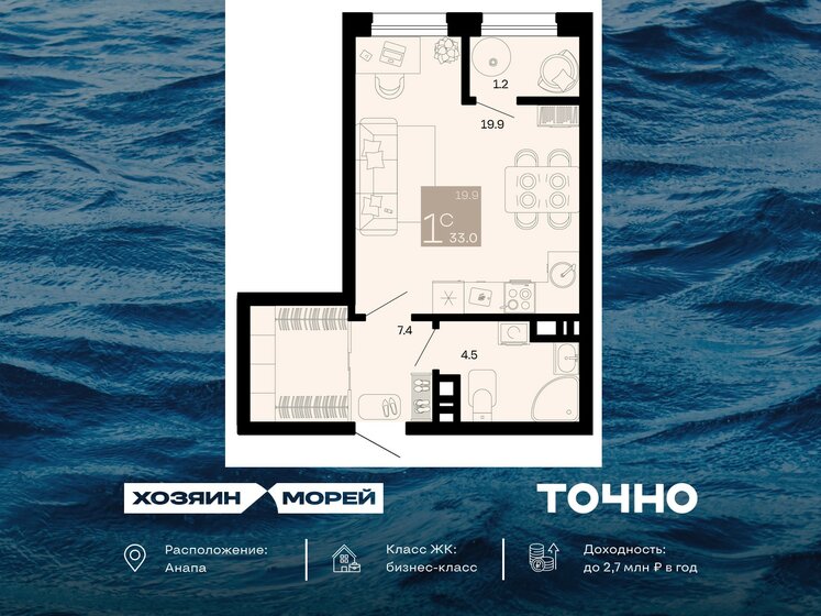20 м², квартира-студия 2 799 000 ₽ - изображение 101