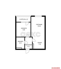 Квартира 40 м², 1-комнатная - изображение 1