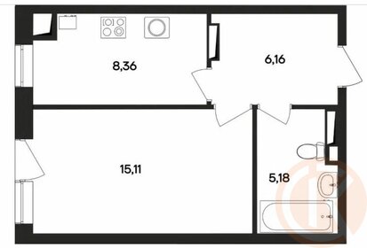 Квартира 34,8 м², 1-комнатная - изображение 2