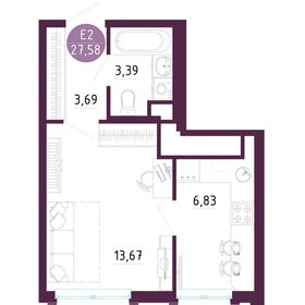 Квартира 27,6 м², 1-комнатная - изображение 1