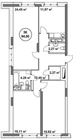 Квартира 95,1 м², 3-комнатная - изображение 1
