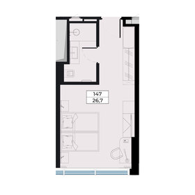 Квартира 26,7 м², студия - изображение 1
