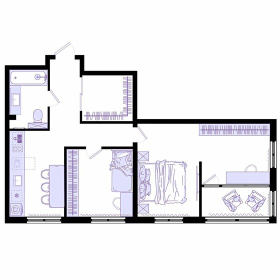 77,7 м², 3-комнатная квартира 13 597 500 ₽ - изображение 29