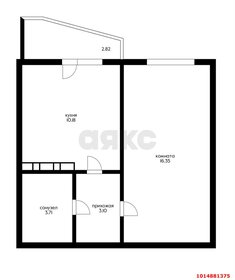Квартира 36 м², 1-комнатная - изображение 1