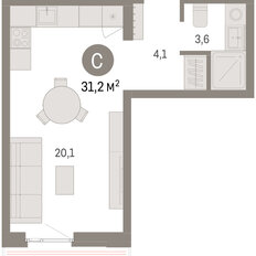 Квартира 31,2 м², студия - изображение 2