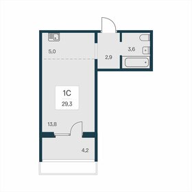 Квартира 29,3 м², студия - изображение 1