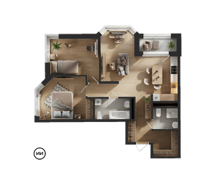 Квартира 77,3 м², 2-комнатная - изображение 3