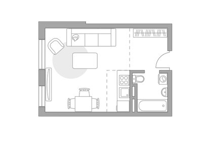 Квартира 30,1 м², студия - изображение 1