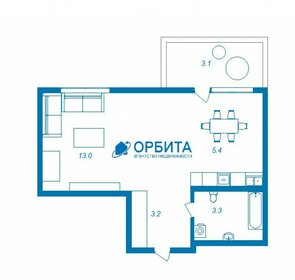 Квартира 24,9 м², студия - изображение 1