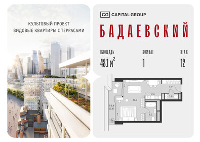 Квартира 48,1 м², 1-комнатная - изображение 1