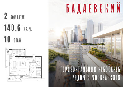 Квартира 140,6 м², 2-комнатная - изображение 1