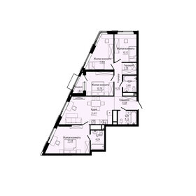 Квартира 96,9 м², 4-комнатная - изображение 1