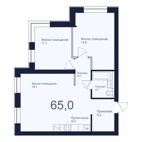 Квартира 65 м², 3-комнатная - изображение 1