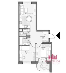 Квартира 61,9 м², 2-комнатная - изображение 1