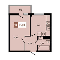 Квартира 31 м², 1-комнатная - изображение 3