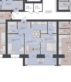 Квартира 64,9 м², 2-комнатная - изображение 1