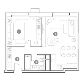 Квартира 50,7 м², 1-комнатная - изображение 2