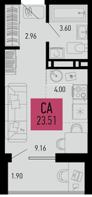 Квартира 23,5 м², студия - изображение 1