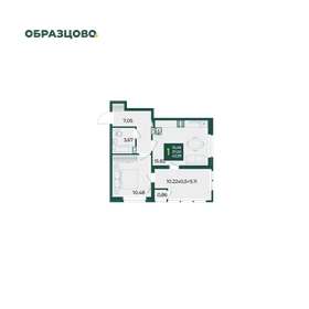 Квартира 43 м², 1-комнатная - изображение 1