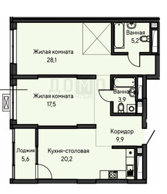 Квартира 83 м², 2-комнатная - изображение 1