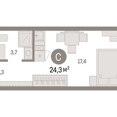 Квартира 24,3 м², студия - изображение 2