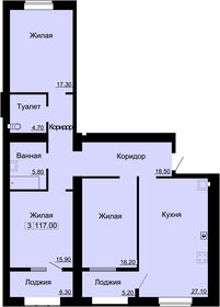 Квартира 117 м², 3-комнатная - изображение 1