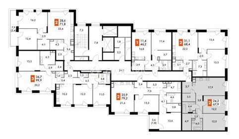 Квартира 68,4 м², 3-комнатная - изображение 2