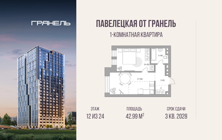 Квартира 43 м², 1-комнатная - изображение 1