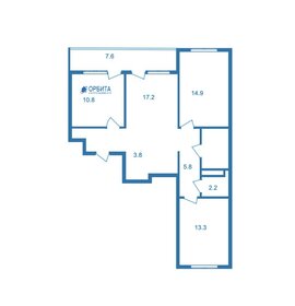 Квартира 82 м², 3-комнатная - изображение 1