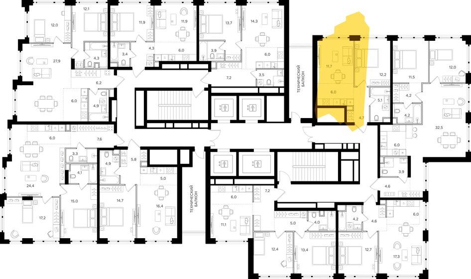 82,5 м², 3-комнатная квартира 24 900 000 ₽ - изображение 119