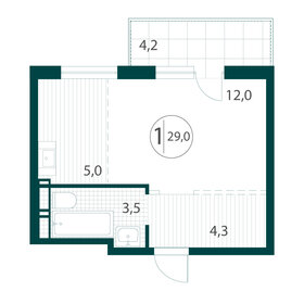 Квартира 29 м², 1-комнатная - изображение 1