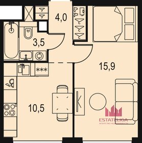 Квартира 33,9 м², 1-комнатная - изображение 1