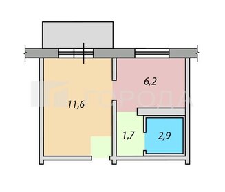 Квартира 22,4 м², 1-комнатная - изображение 2