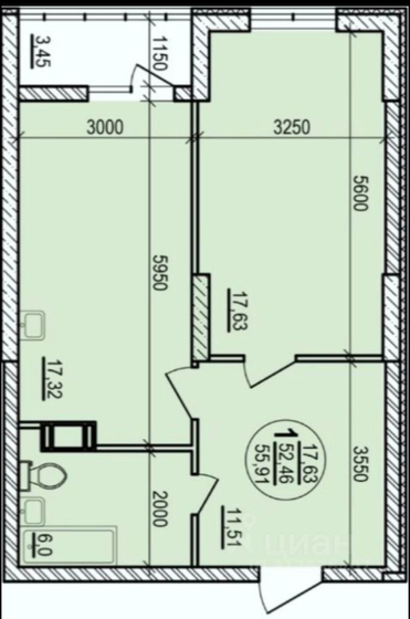 42 м², 1-комнатная квартира 6 650 000 ₽ - изображение 49