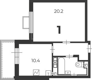 Квартира 39,7 м², 1-комнатная - изображение 1