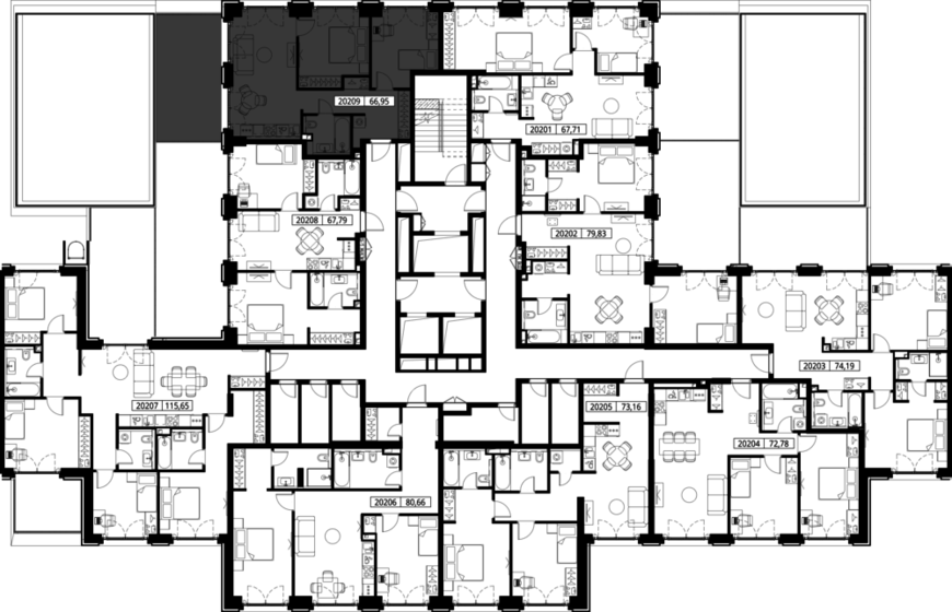 61,5 м², 2-комнатная квартира 27 211 294 ₽ - изображение 36
