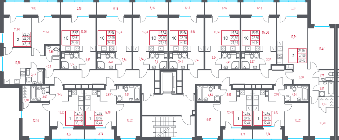 31,3 м², 1-комнатная квартира 7 521 390 ₽ - изображение 38