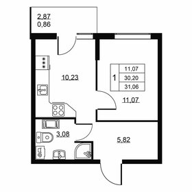 Квартира 31,1 м², 1-комнатная - изображение 1
